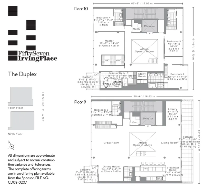 57 Irving Place, PH DPLX | floorplan | View 1