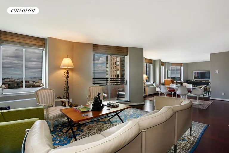 New York City Real Estate | View 333 Rector Place, 1405 | Living Room / Dining Room | View 8