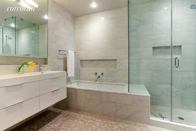 New York City Real Estate | View 316 East 22nd Street, PH1 | Hotel Luxe in the Master Bath | View 7