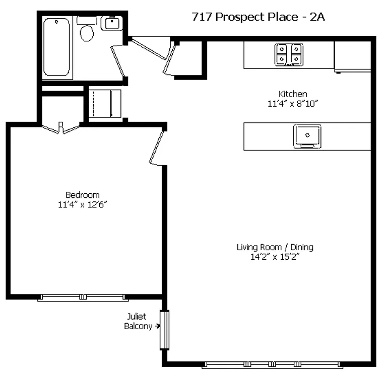717 Prospect Place, 2A | floorplan | View 6