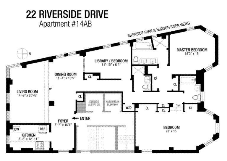 22 Riverside Drive, 14AB | floorplan | View 15