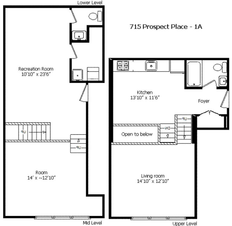 715 Prospect Place, 1A | floorplan | View 10