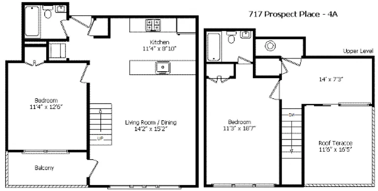 717 Prospect Place, 4A | floorplan | View 10