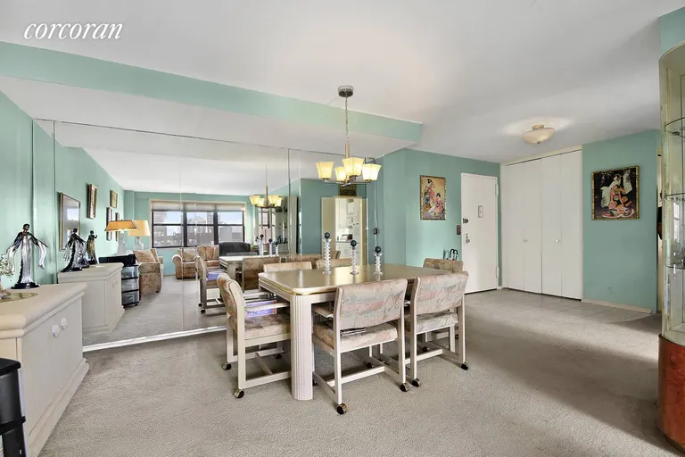 New York City Real Estate | View 201 East 28th Street, 14F | Spacious dining area that can easily sit 8. | View 2