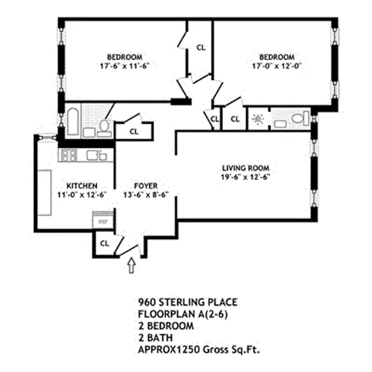 960 Sterling Place, 4A | floorplan | View 5