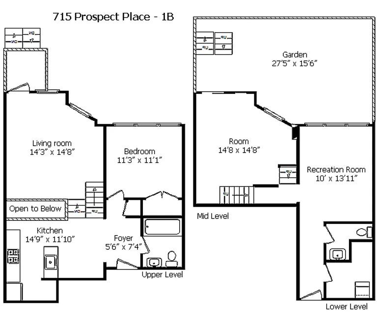 715 Prospect Place, 1B | floorplan | View 6