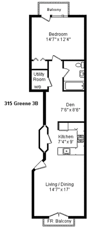 315 Greene Avenue, 3B | floorplan | View 6
