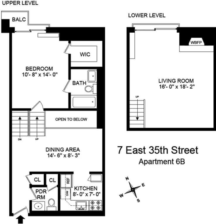 7 East 35th Street, 6B | floorplan | View 6
