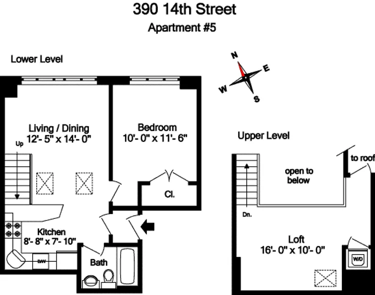 390 14th Street, 5 | floorplan | View 1