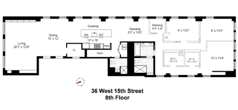 36 West 15th Street, 8 FL | floorplan | View 6