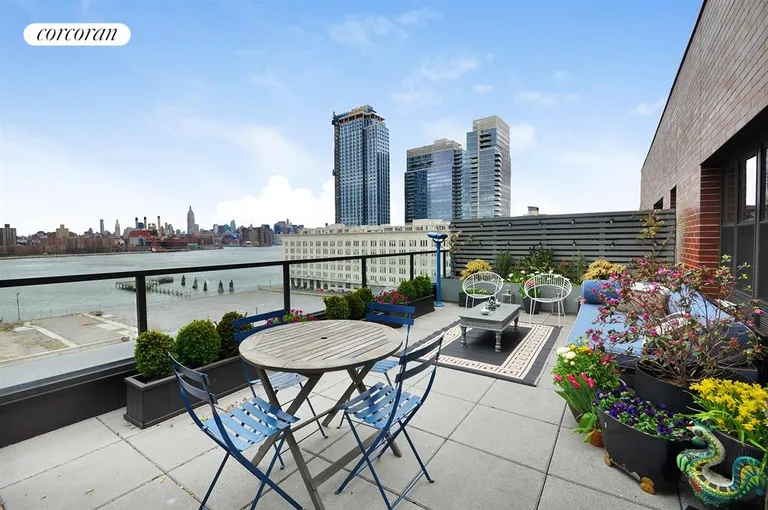 New York City Real Estate | View 58 Metropolitan Avenue, PHC | Private 380sf Terrace -  city & river views | View 13