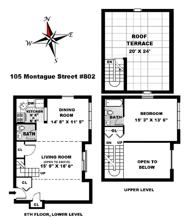 105 Montague Street, 802 | floorplan | View 7