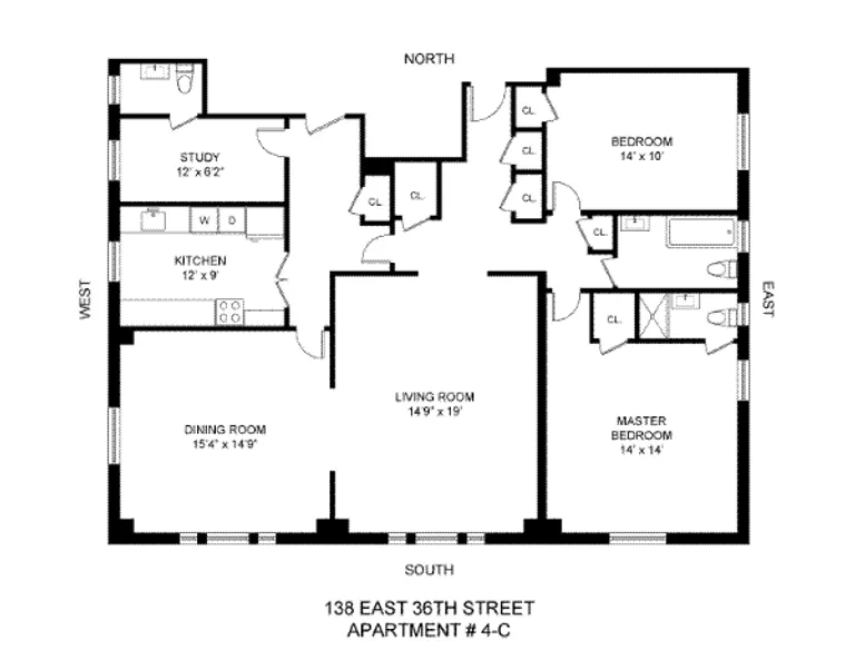 138 East 36th Street, 4C | floorplan | View 2