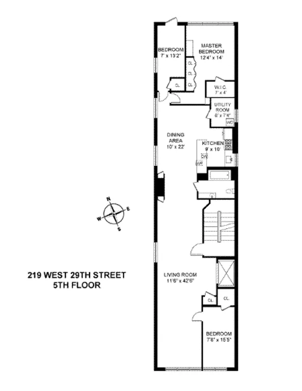 215 West 29th Street, 5 FL | floorplan | View 5