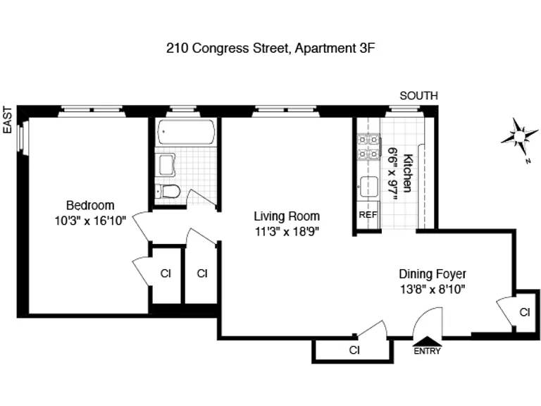 220 Congress Street, 3F | floorplan | View 9