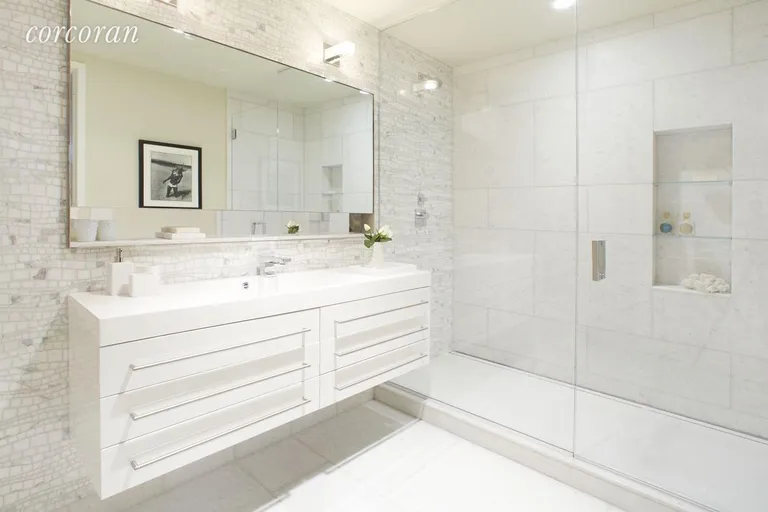 New York City Real Estate | View 124 West 23rd Street, 9B | Serene master bath with heated floors | View 7