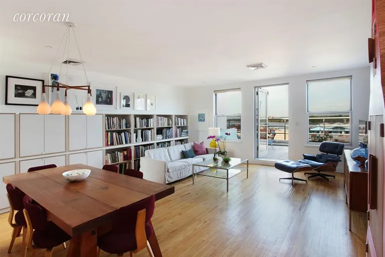 New York City Real Estate | View 29 Tiffany Place, PH1 | Living Room / Dining Room | View 3