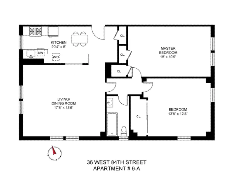 36 West 84th Street, 9A | floorplan | View 7