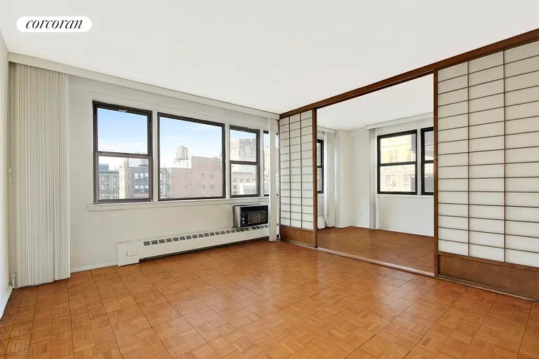 New York City Real Estate | View 145 East 15th Street, 17C | Wall of windows in the living room and bedroom. | View 3