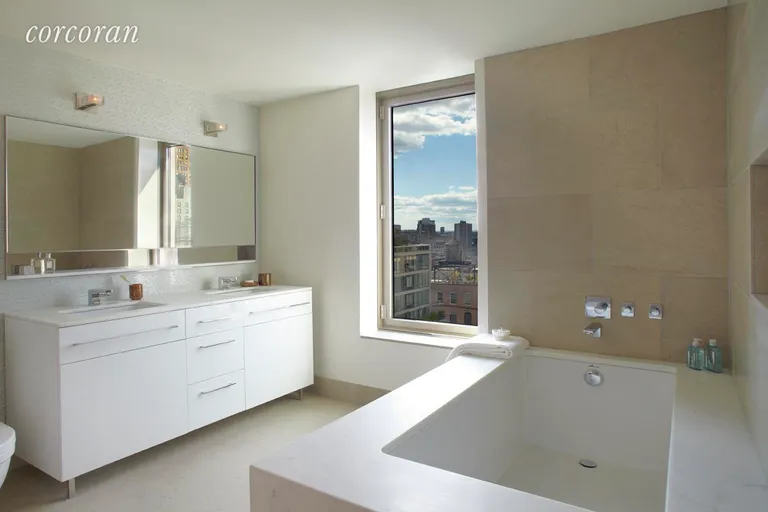 New York City Real Estate | View 124 West 23rd Street, 2A | Master bath finishes | View 7