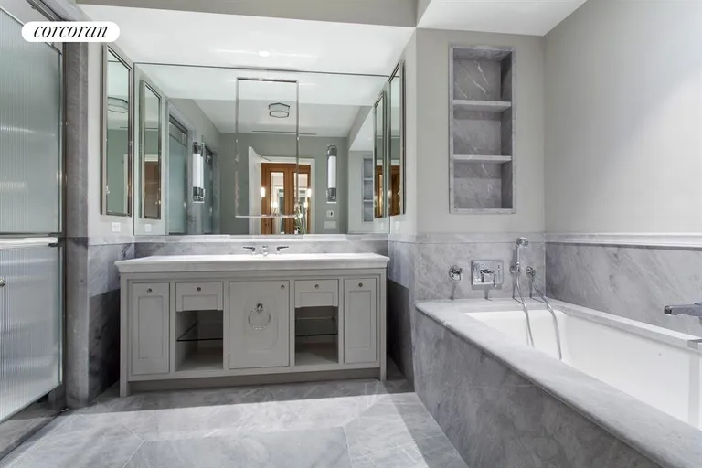 New York City Real Estate | View 135 East 79th Street, PH 17E | Master Bath designed by Studio Sofield | View 6