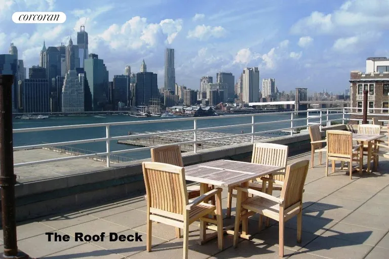 New York City Real Estate | View 57 Montague Street, 7K | Roof Deck with City and Harbor views | View 6