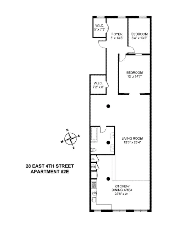 28 East 4th Street, 2E | floorplan | View 7