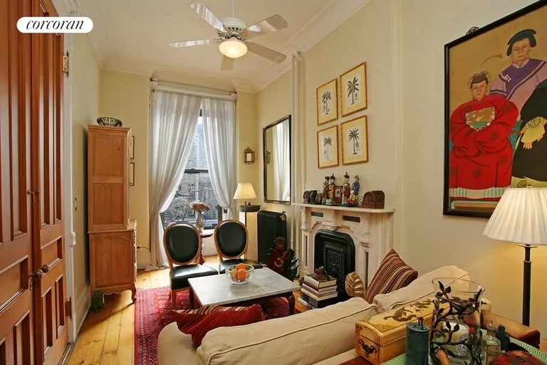 New York City Real Estate | View 37 3rd Place | South facing Living Room with double doors | View 2