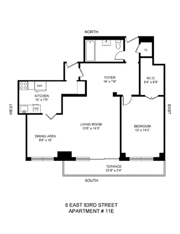 8 EAST 83RD STREET, 11E | floorplan | View 3