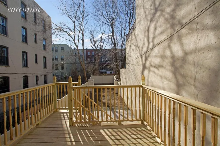 New York City Real Estate | View 976 Bergen Street | Deck leading to backyard | View 5