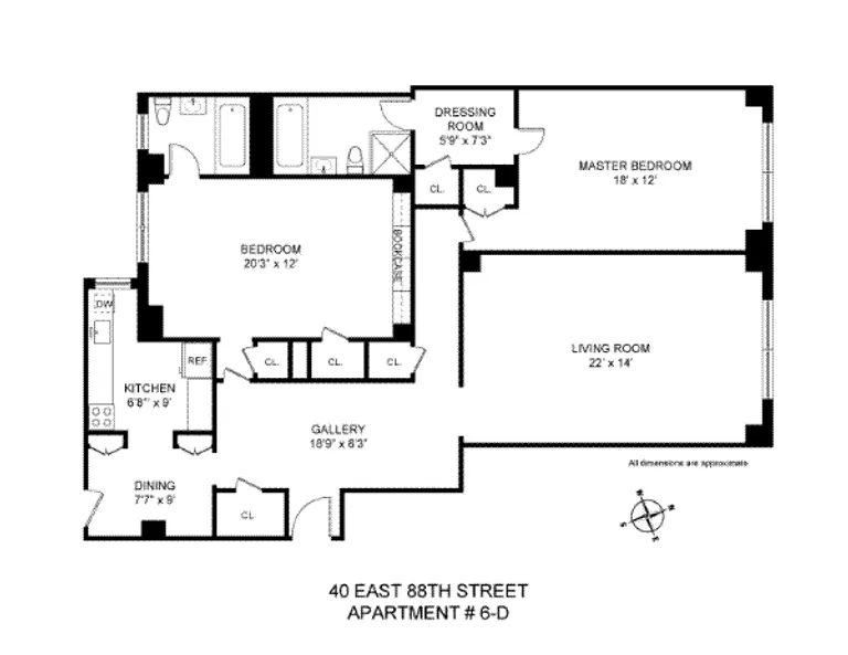 40 East 88th Street, 6D | floorplan | View 5