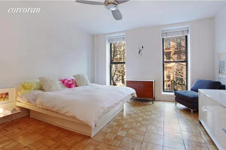 New York City Real Estate | View 494 State Street | High ceiling + northern light in master bedroom | View 5