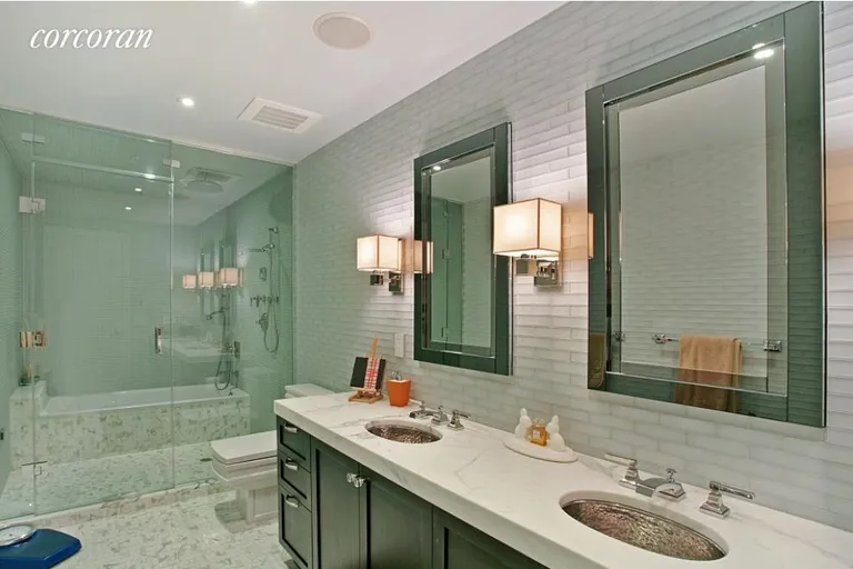 New York City Real Estate | View 150 West 15th Street | Master bath includes heated floors and wet room | View 9