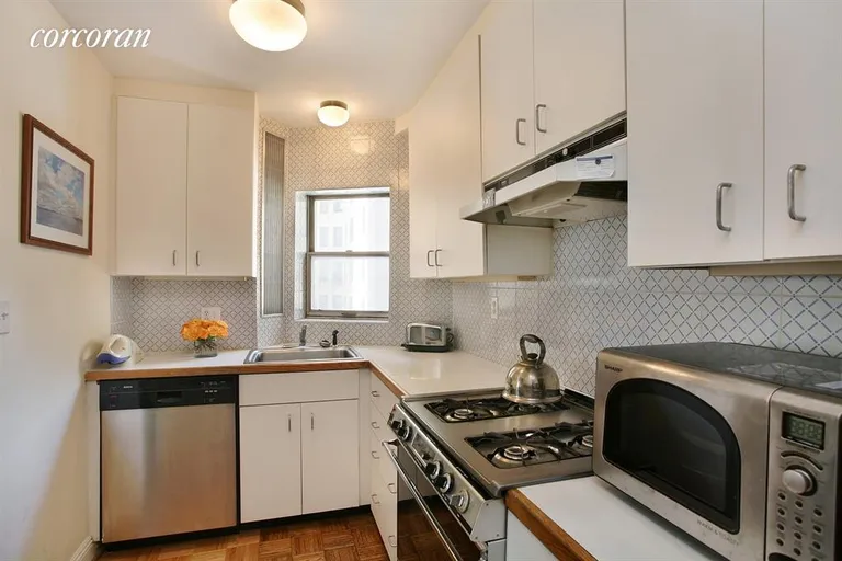 New York City Real Estate | View 164 West 79th Street, 8A | Windowed kitchen w/wood floor | View 3