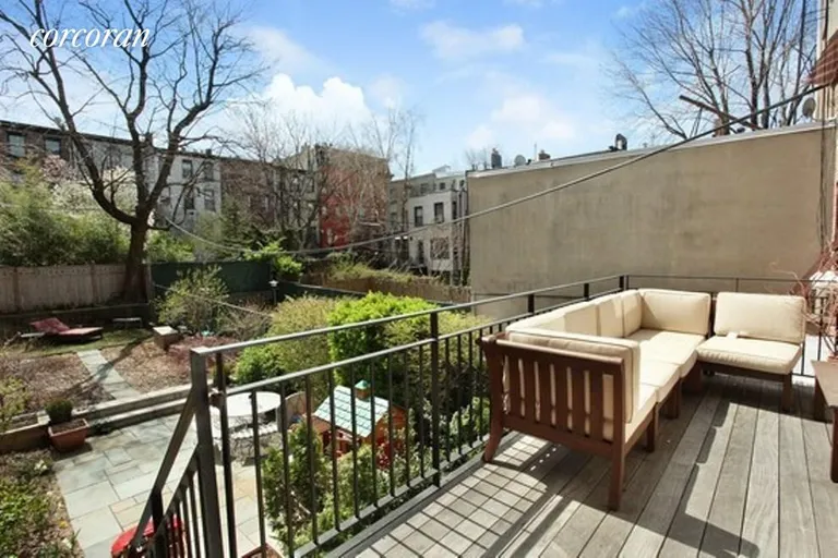 New York City Real Estate | View 160 Saint Marks Avenue | Handsome deck off the kitchen... | View 4