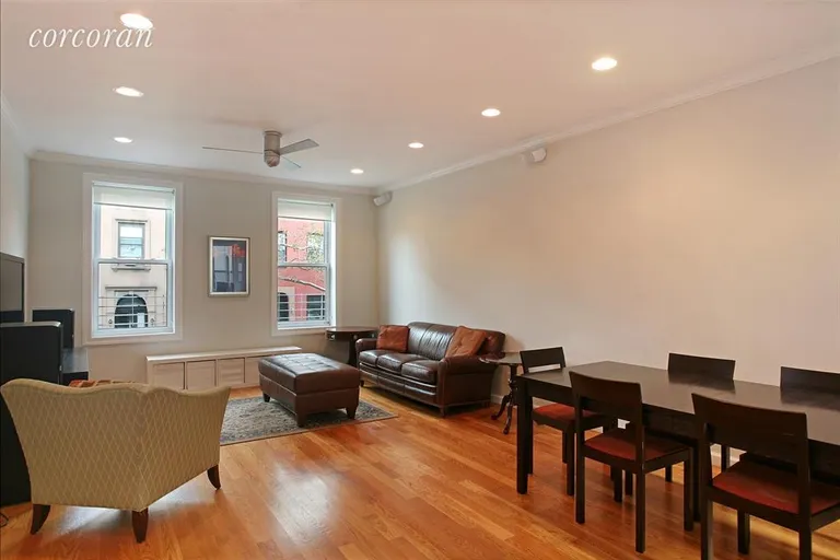 New York City Real Estate | View 385 Clinton Street, 2L | Living Room - Very Large and Open Layout | View 2