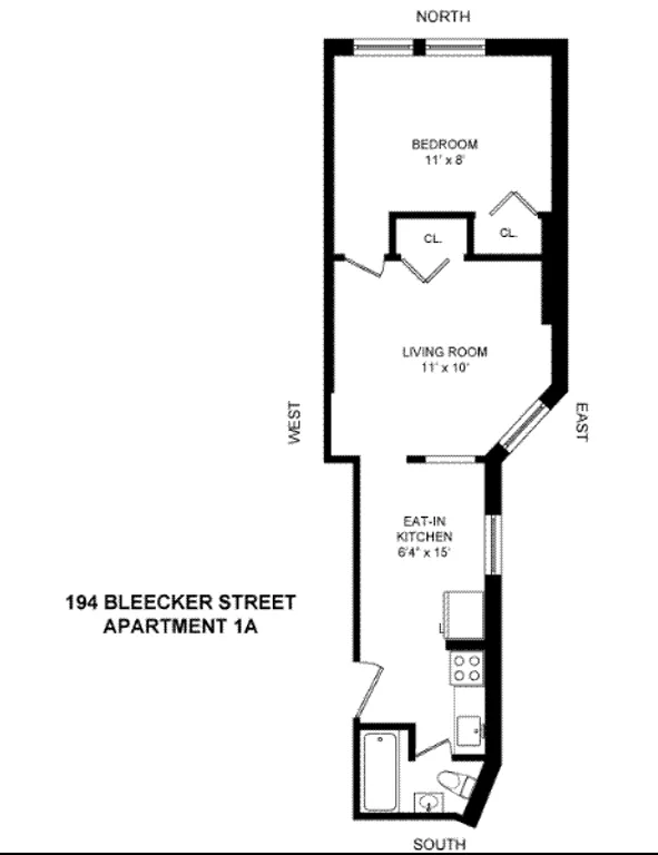 194 Bleecker Street, 1A | floorplan | View 5