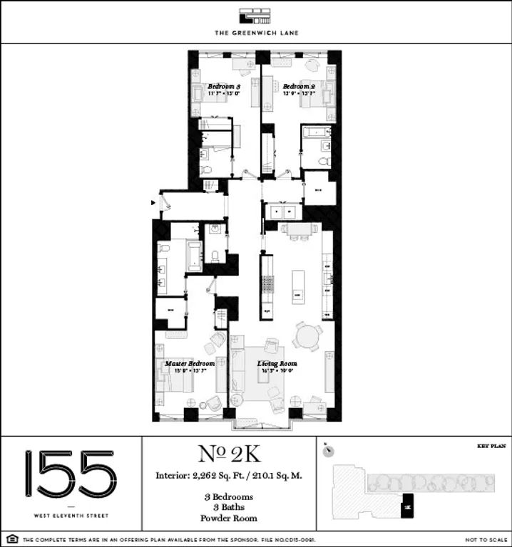 155 West 11th Street, 2K | floorplan | View 3