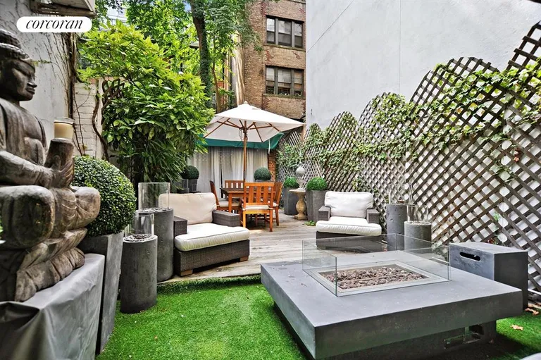 New York City Real Estate | View 46 West 94th Street | Lush Zen Garden | View 8