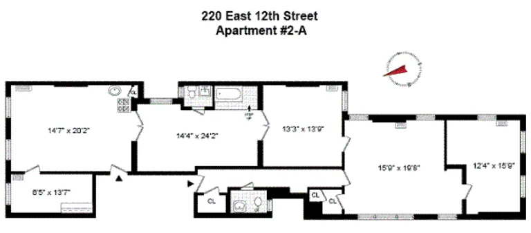 220 East 12th Street, 2 | floorplan | View 2
