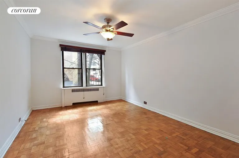 New York City Real Estate | View 736 West 186th Street, 2A | Over-sized bedroom with tree-top view. | View 5