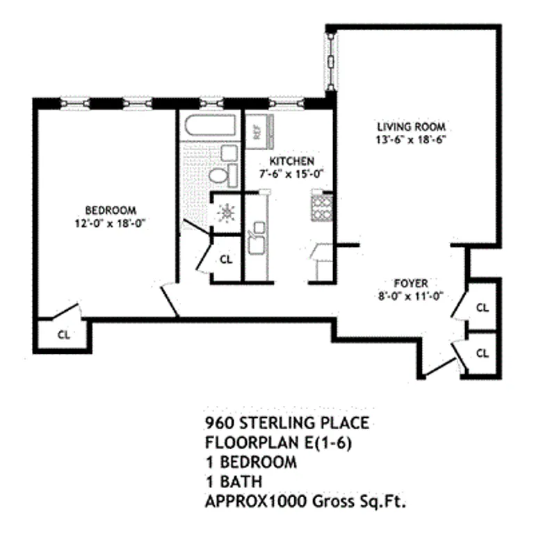 960 Sterling Place, 4E | floorplan | View 5