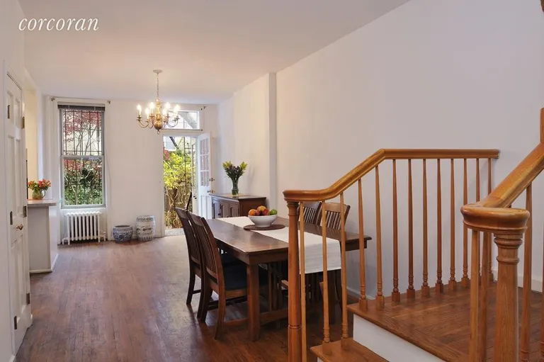 New York City Real Estate | View 370 8th Street | Bright dining room leads out to the lush garden | View 2