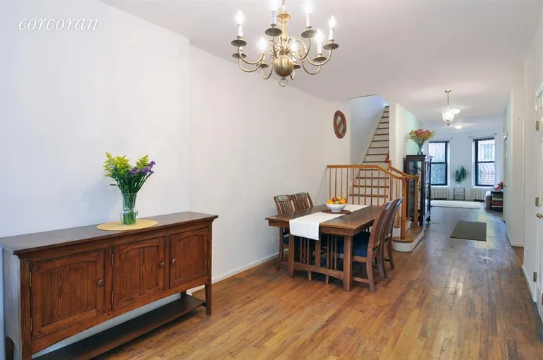 New York City Real Estate | View 370 8th Street | Sweeping parlor floor & view of interior staircase | View 9