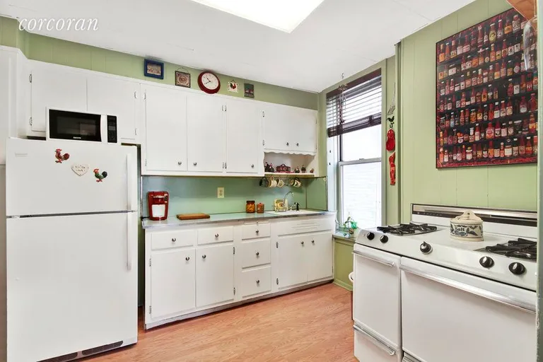 New York City Real Estate | View 671 47th Street, B1 | Eat-In-Kitchen with vintage Tappan range | View 2