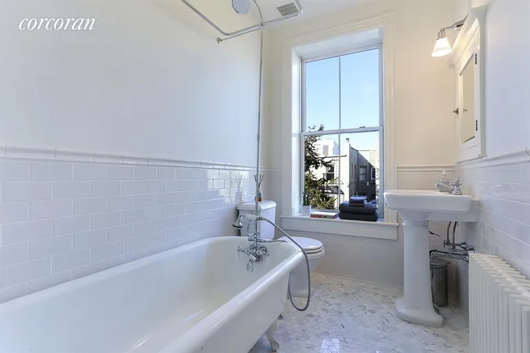 New York City Real Estate | View 505 17th Street | Master bathroom with extra long clawfoot tub | View 8