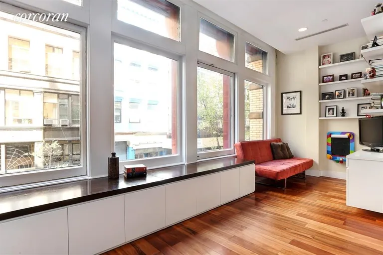 New York City Real Estate | View 42 East 12th Street, #2 | Wall of Windows and Office Alcove | View 2