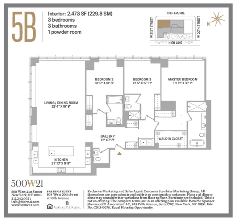 500 West 21st Street, 5B | floorplan | View 6