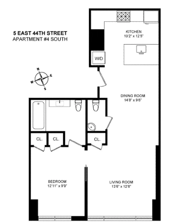 5 East 44th Street, 4 SOUTH | floorplan | View 8
