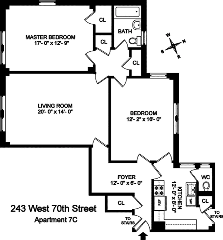 243 West 70th Street, 7C | floorplan | View 14